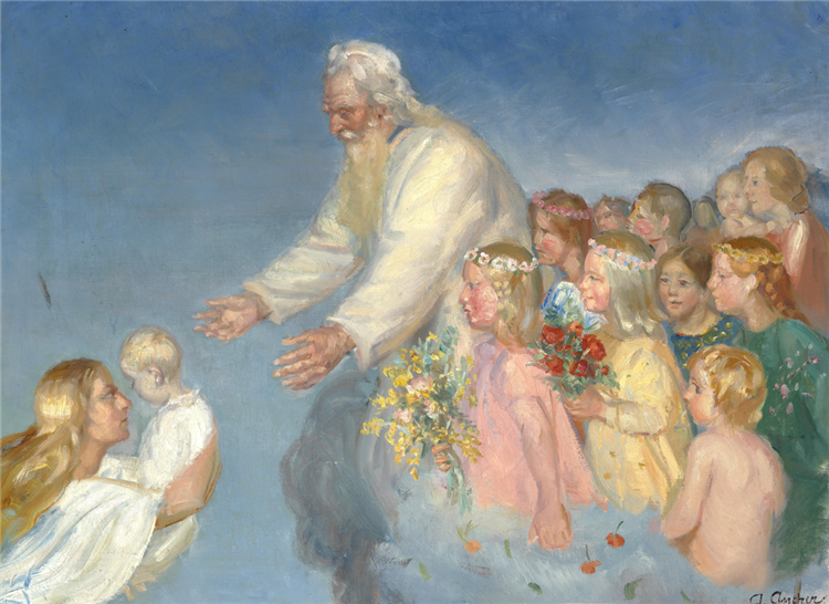 Our Lord Receives the Dead Child, 1917 - Anna Ancher