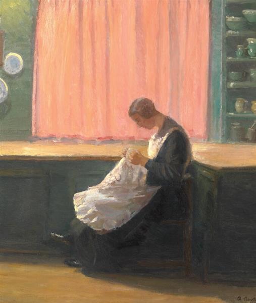 Efter Endt Dagsværk, 1924 - Anna Ancher