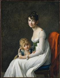 Madame Philippe Panon Desbassayns de Richemont (Jeanne Eglé Mourgue, 1778-1855) and Her Son, Eugène (1800-1859) - Марі-Гійємін Бенуа