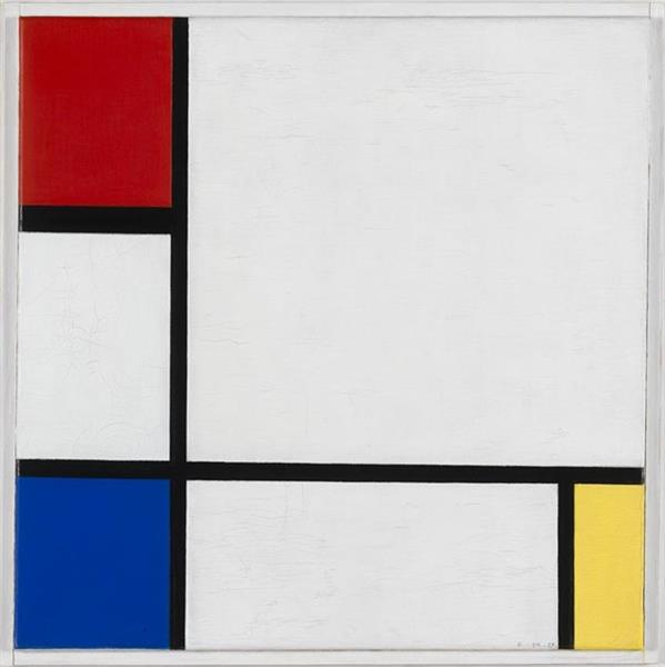 Composition No. IV, with Red, Blue and Yellow, 1929 - 蒙德里安