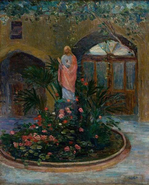 Courtyard with Heart of Jesus, 1921 - Тарсила ду Амарал