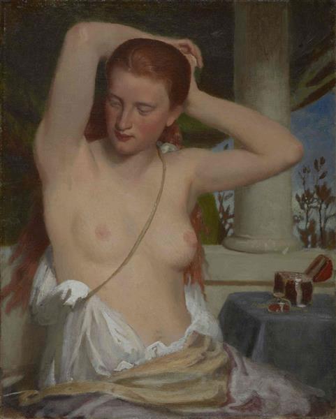 Woman at her Toilet, c.1859 - 1862 - Марк Габриэль Шарль Глейр