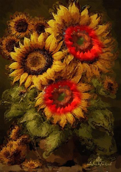 Red sunflowers 0089, 2019 - Abu Faisal Sergio Tapia