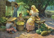 Fruit Seller - Fernando Amorsolo