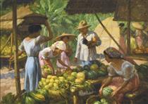 Fruit Market - Fernando Amorsolo