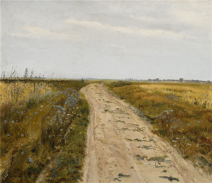 Path Through a Field, 1889 - Юзеф Хелмонський