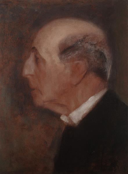 Portrait of an Old Man in Profile (Count Traun), c.1896 - Густав Климт