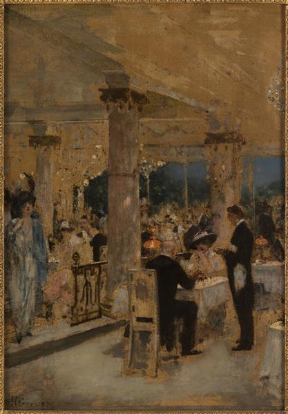 Armenonville, the evening of the Grand-Prix, c.1905 - 亨利·热尔韦