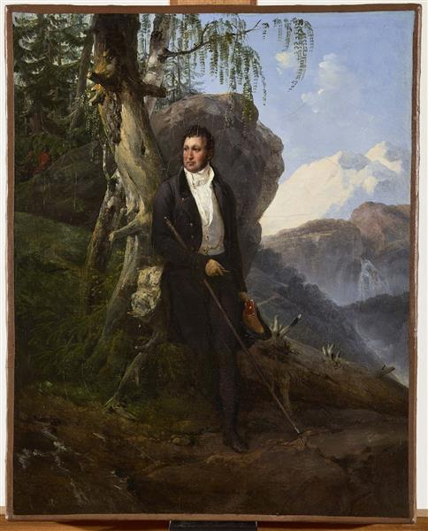 Louis-Philippe, Duke of Orléans, in a Swiss landscape, 1817 - Horace Vernet