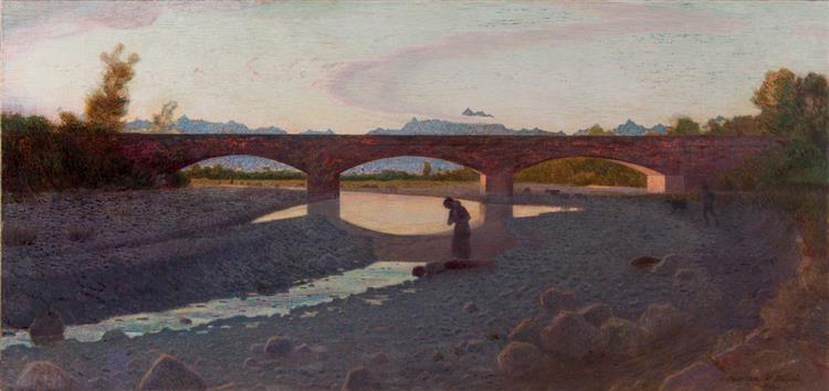 The bridge, 1904 - Giuseppe Pellizza da Volpedo