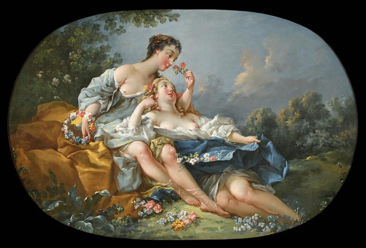 Flore and a follower, 1745 - Франсуа Буше