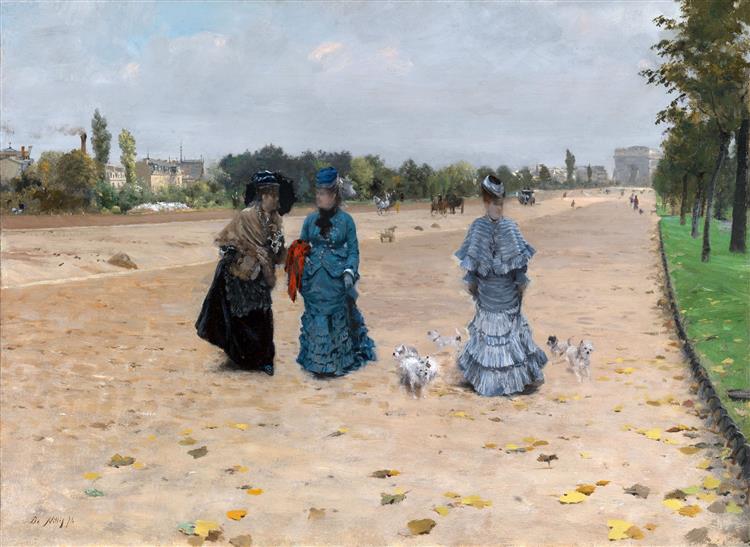Avenue de Bois du Boulogne, 1874 - Giuseppe De Nittis