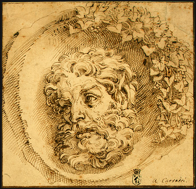 Head of a Faun in a Concave, 1595 - Agostino Carracci