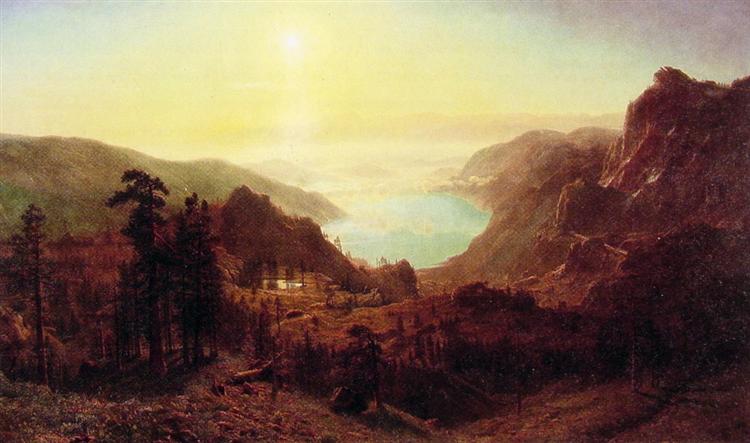 Donner Lake from the Summit, 1873 - 阿爾伯特·比爾施塔特