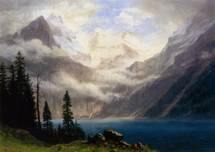 Mountain Scene, c.1879 - 阿爾伯特·比爾施塔特