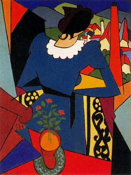 Woman on a Balcony, 1914 - Альберто Маньєлі
