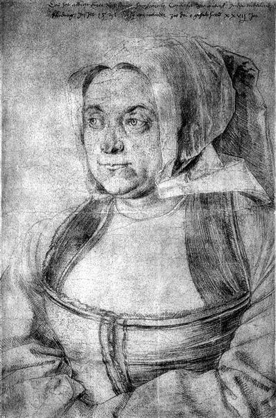 Agnes Dürerin in Dutch Tracht, 1521 - Alberto Durero