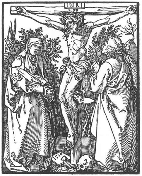 Christ on the Cross with the Virgin and St John, 1510 - Альбрехт Дюрер