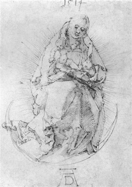 Crescent Madonna, 1514 - Альбрехт Дюрер