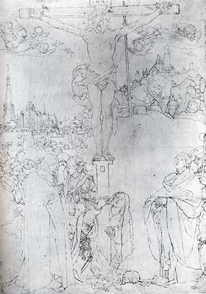 Crucifixion With Many Figures, 1523 - Альбрехт Дюрер