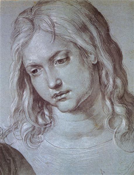 Head of the twelve year old Christ, c.1506 - Альбрехт Дюрер