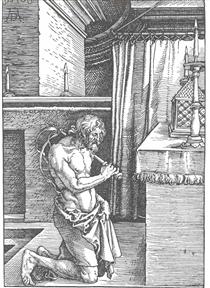 King David does repentance - Albrecht Dürer