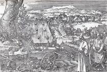 Landscape With Cannon - Albrecht Dürer