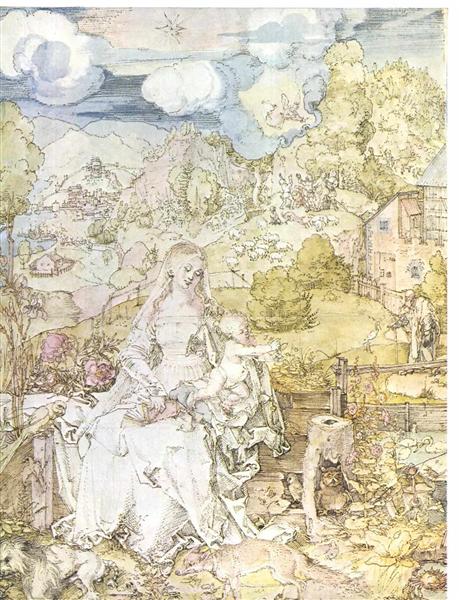Мадонна с множеством зверей, 1503 - Альбрехт Дюрер