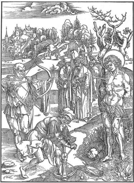 Martyrdom of St Sebastian, 1495 - Альбрехт Дюрер