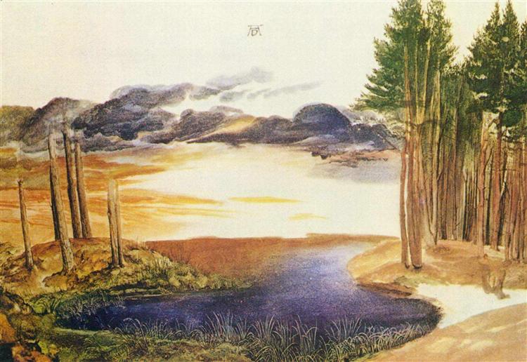 Пруд в лесу, c.1496 - Альбрехт Дюрер
