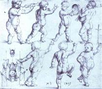 Putti Dancing and Making Music - Albrecht Dürer