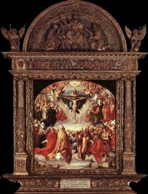 The Adoration of the Holy Trinity (Landauer Altar) - Alberto Durero