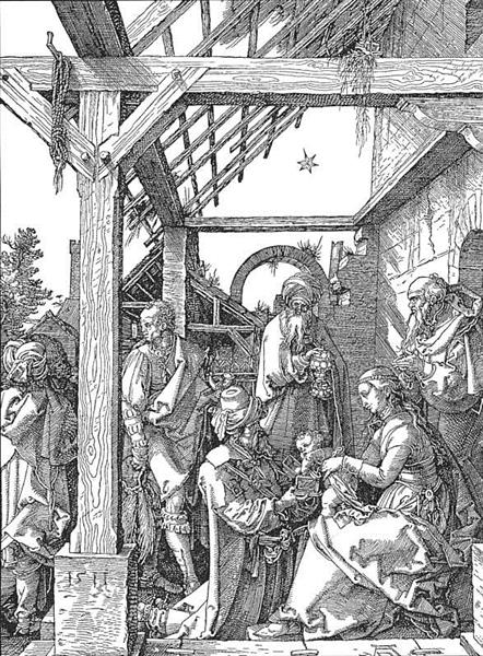 Поклонение волхвов, c.1503 - Альбрехт Дюрер