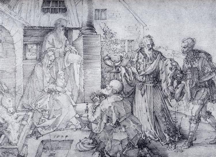 Поклонение мудрецов, 1524 - Альбрехт Дюрер