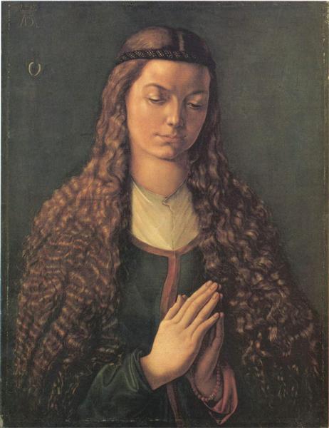Девушка с непокрытой головой, 1497 - Альбрехт Дюрер