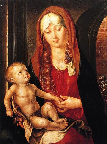 Virgin and Child before an Archway, 1496 - Альбрехт Дюрер