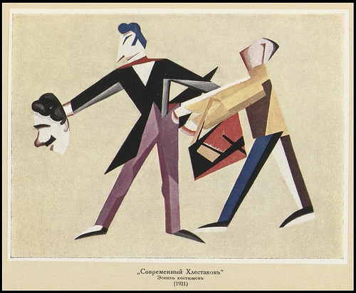 Ескіз костюмів до «Сучасного Хлестакова», 1921 - Олександра Екстер