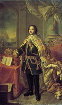 Portrait of Tsar Peter I - Алексей Антропов