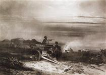 Bivouac in the desert convoy Chumakov - Alekséi Savrásov
