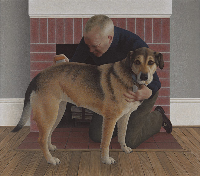 Dog and Groom, 1991 - Alex Colville
