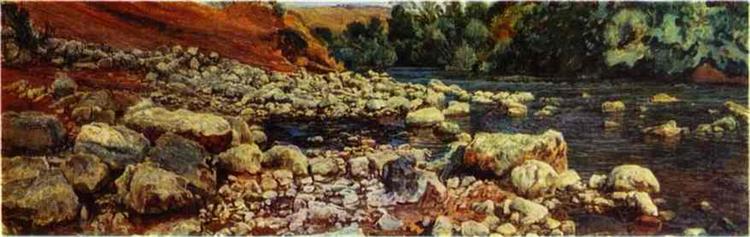 Stones on a River Shore, c.1846 - Alexander Ivanov