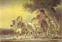 Peasant in a Cart - Alexander Orlowski