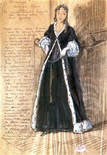 Bertha. Costume design for Vera Komissarzhevskaya. - Alexandre Benois
