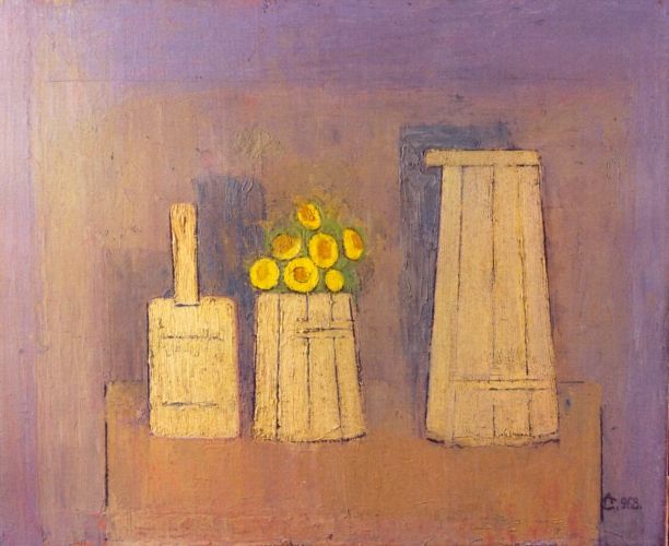 Still Life with Vases and Flowers, 1968 - Alexandru Ciucurencu