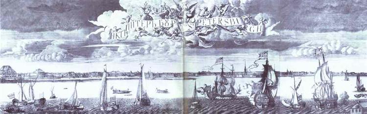 Panoramic View of St. Petersburg, 1716 - Олексій Зубов