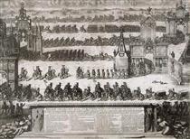 The Ceremonial Entry of the Russian Troops to Moscow on December 21, 1709 after their Victory in the Battle of Poltava - Alexey Zubov