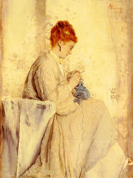 Knitter - Alfred Stevens