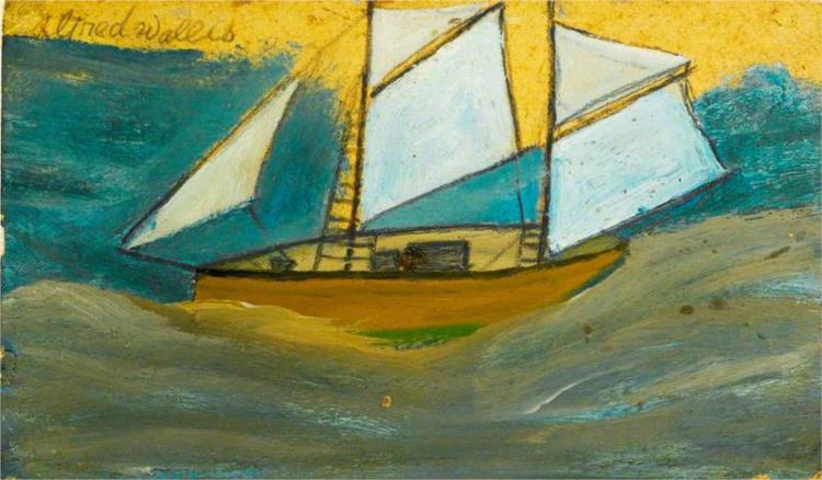 Ship in Rough Sea - Alfred Wallis