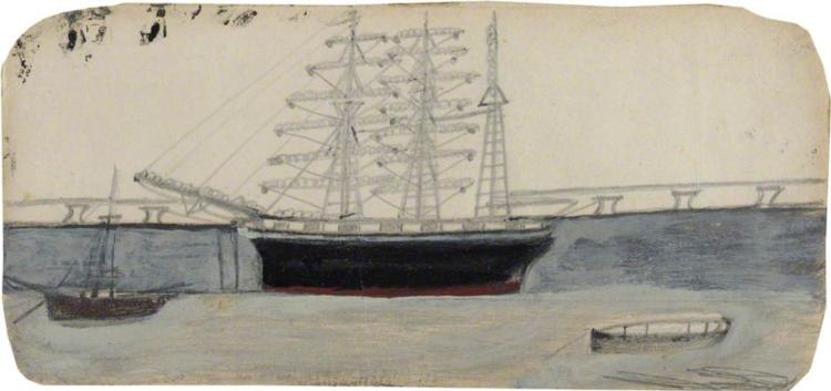 Three-Masted Ship - Alfred Wallis
