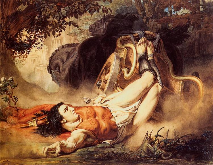 Смерть Ипполита, 1860 - Лоуренс Альма-Тадема